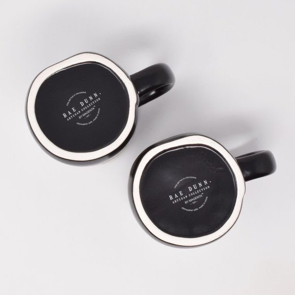 Rae Dunn Drink Mug Black & White New Cup By Magenta Halloween Set of 2 Cup - Picture 9 of 10